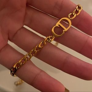 Authentic Christian Dior Gold Chain Choker